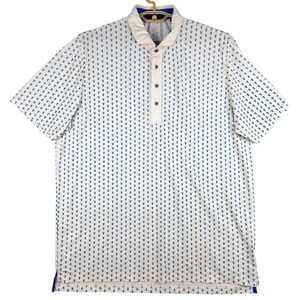 Greyson Golf Polo Shirt Whistling Straits Lightning‎ Bug Print Button XL